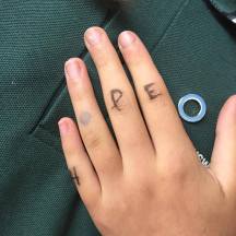 The kidlet went to school the day before WDD this year with her hope in her heart and on her hand, set to do some awareness raising of her own.
